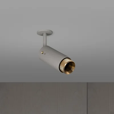 Lampa regulowana punktowa Exhaust Cross Stalowa Szara z Mosiężnym