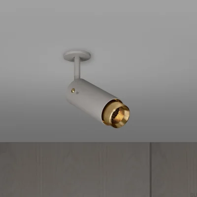 Lampa regulowana punktowa Exhaust Linear Stalowa Szara z Mosiężnym