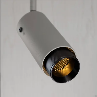 Lampa szynowa punktowa Exhaust Linear Stalowa Szara z Gun Metalem