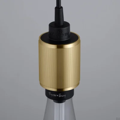 Lampa wisząca Heavy Metal Linear Mosiężna