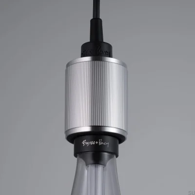 Lampa wisząca Heavy Metal Linear Stalowa Srebrna