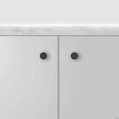 Gałka meblowa Linear 12 Stalowa Czarna (zestaw 2 szt.)