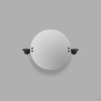 Lustro okrągłe uchylne Cast S Welder’s Black