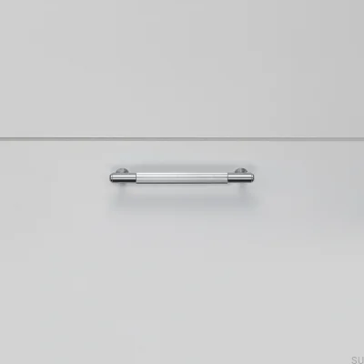 Uchwyt meblowy podłużny Linear 125 Stalowy Srebrny