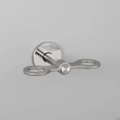 Uchwyt na pojemnik z mydłem Podwójny Cast 140 Stalowy Srebrny