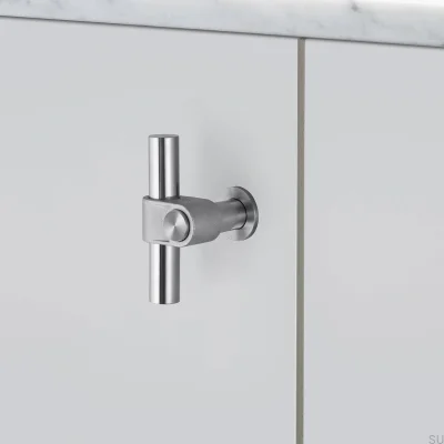 Uchwyt meblowy T-Bar Cast 85 Stalowy Srebrny