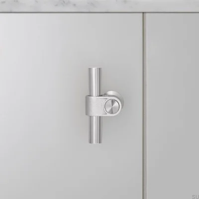 Uchwyt meblowy T-Bar Cast 85 Stalowy Srebrny