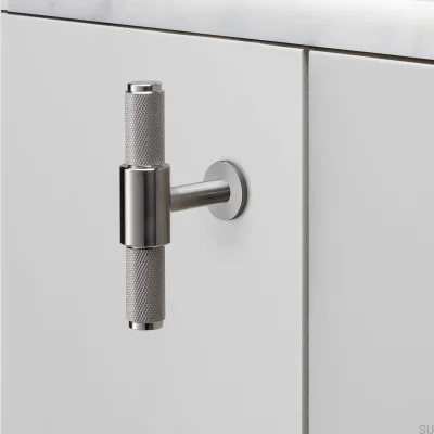 Uchwyt meblowy T-Bar Cross 95 Stalowy Srebrny