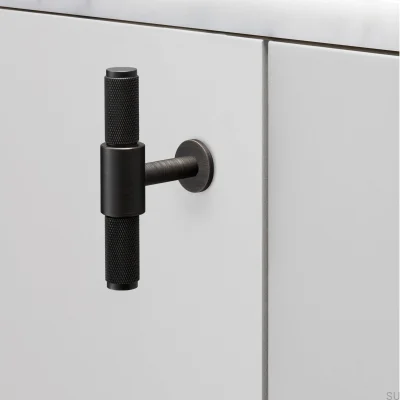 Uchwyt meblowy T-Bar Cross 95 Mosiężny Palony Brąz