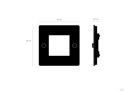 Ramka bez wypełnienia bez logotypu Plate 1G Mosiężna Standard Europejski