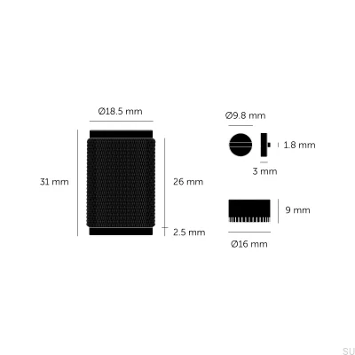 Zestaw dekoracyjny do ściemniacza Detail Cross Mosiężny