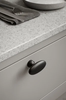 Gałka meblowa T-Bar Baron 60 Metalowa Czarna Matowa