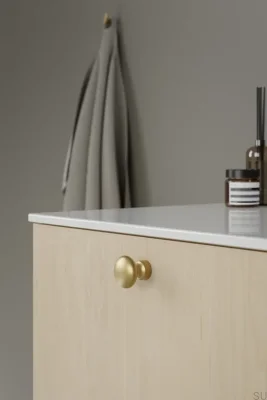 Gałka meblowa Baron 32 Metalowa Ciemne Szczotkowane Złoto