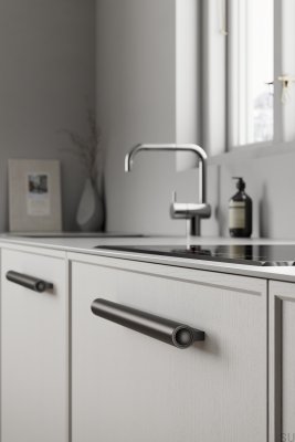 Uchwyt meblowy podłużny Lucente 224 Aluminiowy Czarny Mat