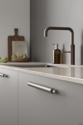 Uchwyt meblowy podłużny Lucente 224 Aluminiowy Srebrny Mat