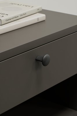 Gałka meblowa Volumi OceanIX 16 Plastikowa Czarna