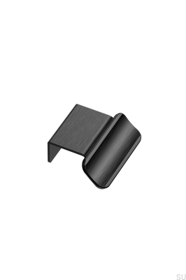 Uchwyt meblowy krawędziowy Volet 20 Aluminiowy Czarny Mat Szczotkowany