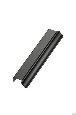 Uchwyt meblowy krawędziowy Volet 160 Aluminiowy Czarny Mat Szczotkowany