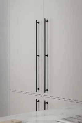 Uchwyt meblowy podłużny Villa Long 640 Aluminiowy Czarny Mat