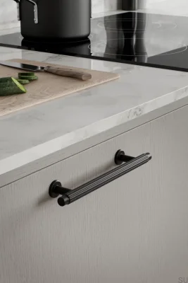 Uchwyt meblowy podłużny Villa 192 Metalowy Czarny Mat