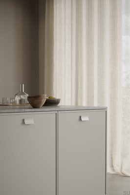 Uchwyt meblowy podłużny Leaf 64 Metalowy Beżowy