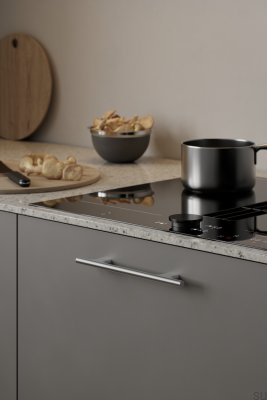 Uchwyt meblowy podłużny Koupe 128 Aluminiowy Srebrny