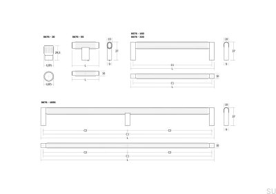 Gałka meblowa Brooklyn 20 Aluminiowa Czarna Tytanowa