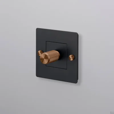 Ściemniacz LED Cross 1G 100W Stalowy Czarny z Warm Sunset Standard Europejski