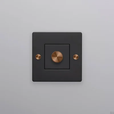 Ściemniacz LED Cross 1G 100W Stalowy Czarny z Warm Sunset Standard Europejski