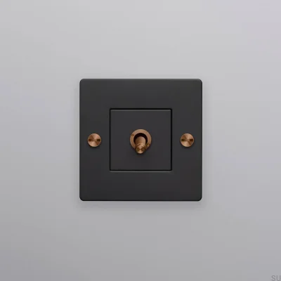 Włącznik pojedynczy bez logotypu Cross 1G Czarny z Warm Sunset Standard Europejski