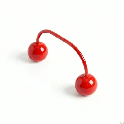 Uchwyt meblowy podłużny Marbelo Wisienka 96 Mosiężny Czerwony