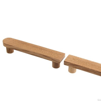 Uchwyt meblowy Basic Half-Round 128 Dębowy Olej Twardy Bezbarwny Półmat