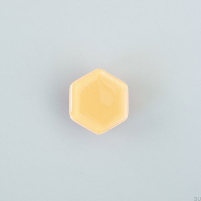 Gałka meblowa Hexagon Szklana Beżowa