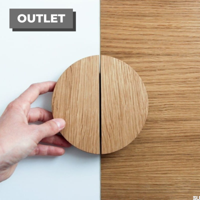 Uchwyt meblowy Basic 130 Drewniany Dębowy Olej Miękki Bezbarwny Półmat