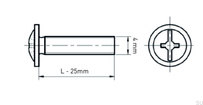 Śruba M4x25