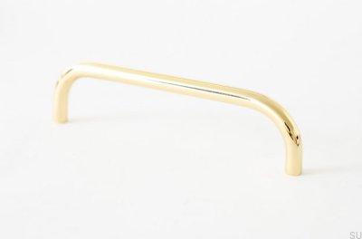 Uchwyt meblowy podłużny Grip 136 Mosieżny Polerowany