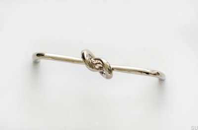 Uchwyt meblowy podłużny Knot 128 Stal Nierdzewna Polerowany