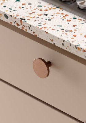 Gałka meblowa Como 26 Metalowa Brązowa Szczotkowana