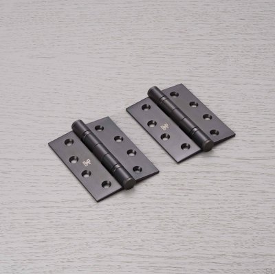 Zawiasy do drzwi Hinge 102 x 76 x 3 mm Mosiężne Palony Brąz (zestaw 2 szt.)