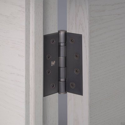 Zawiasy do drzwi Hinge 102 x 76 x 3 mm Mosiężne Palony Brąz (zestaw 2 szt.)