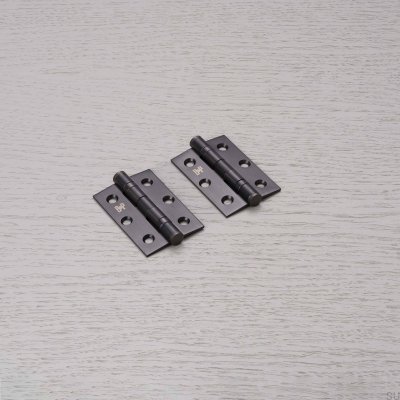 Zawiasy do drzwi Hinge 76 x 51 x 2 mm Mosiężne Palony Brąz (zestaw 2 szt.)