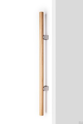 Uchwyt meblowy podłużny jednostronny Kumo Wood Big One 1056 Drewniany Dębowy z Aluminium Srebrnym Szczotkowanym