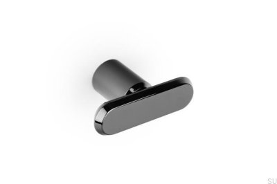 Gałka meblowa T-Bar Fase 52 Aluminiowa Czarna Tytanowa Polerowana PVD