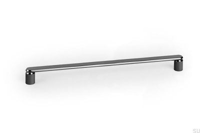 Uchwyt meblowy podłużny Fase 320 Aluminiowy Czarny Tytanowy Polerowany PVD
