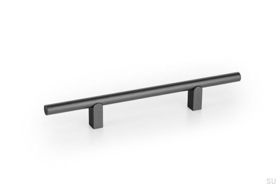 Uchwyt meblowy podłużny Kumo 128 Aluminiowy Czarny Tytanowy