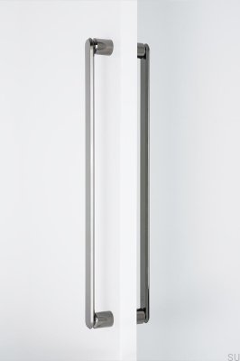 Uchwyt meblowy podłużny dwustronny  Fase Big 480 Aluminiowy Czarny Tytanowy Polerowany PVD