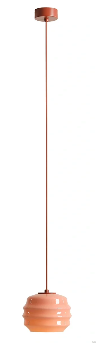 1160G24--Lampa-wisząca-Puff-Glaze-Metalowa-Terakotowa-z-Koralowym-Kloszem-Artera-Skandynawskie-Uchwyty