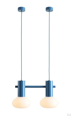 Lampa wisząca Flo 2 S Metalowa Niebieska