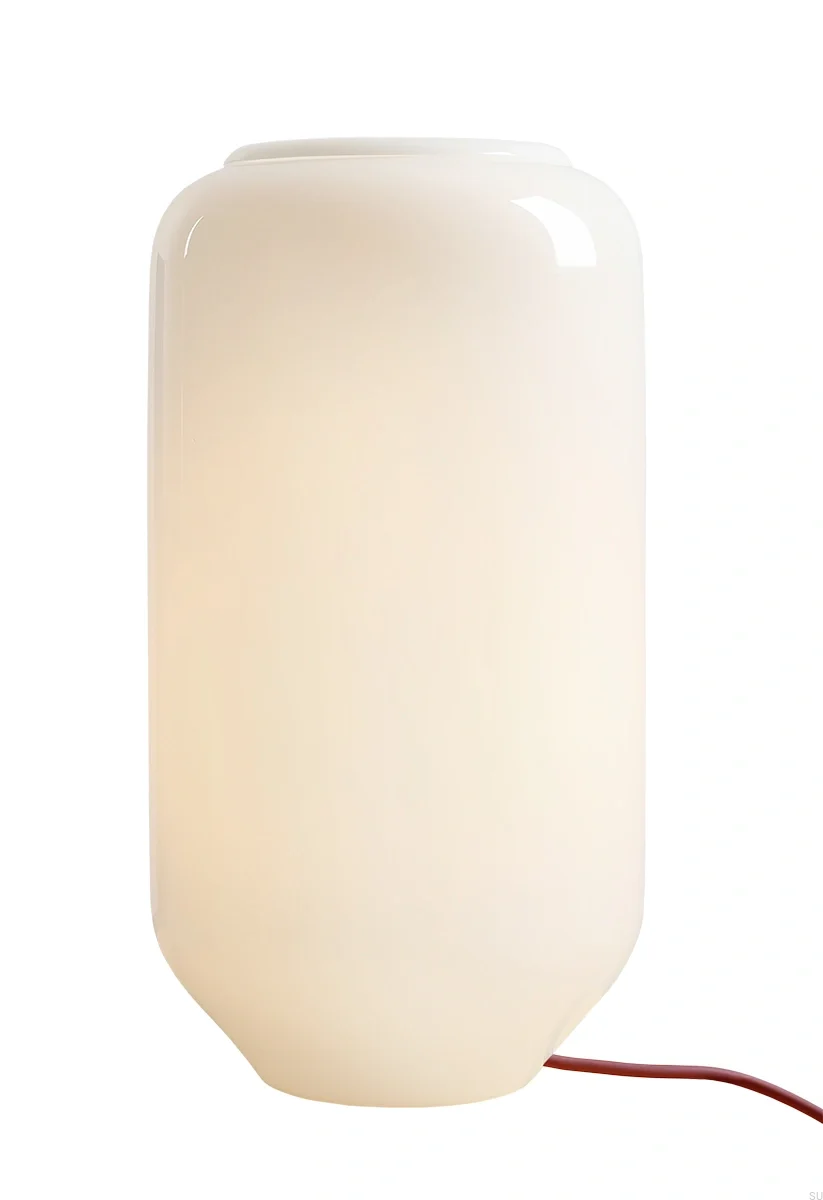 8500B15_M--Lampka-stołowa-Flask-M-Szklana-Mleczna-z-Wiśniowym-Przewodem-Artera-Skandynawskie-Uchwyty