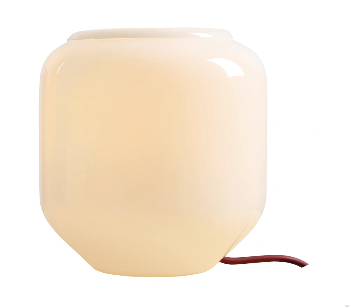 8500B15_S--Lampka-stołowa-Flask-S-Szklana-Mleczna-z-Wiśniowym-Przewodem-Artera-Skandynawskie-Uchwyty